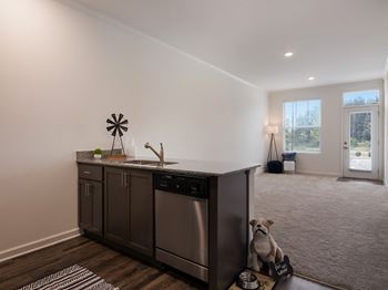 Kitchen cabinets at Ardmore at the Trail, North Carolina, 28079